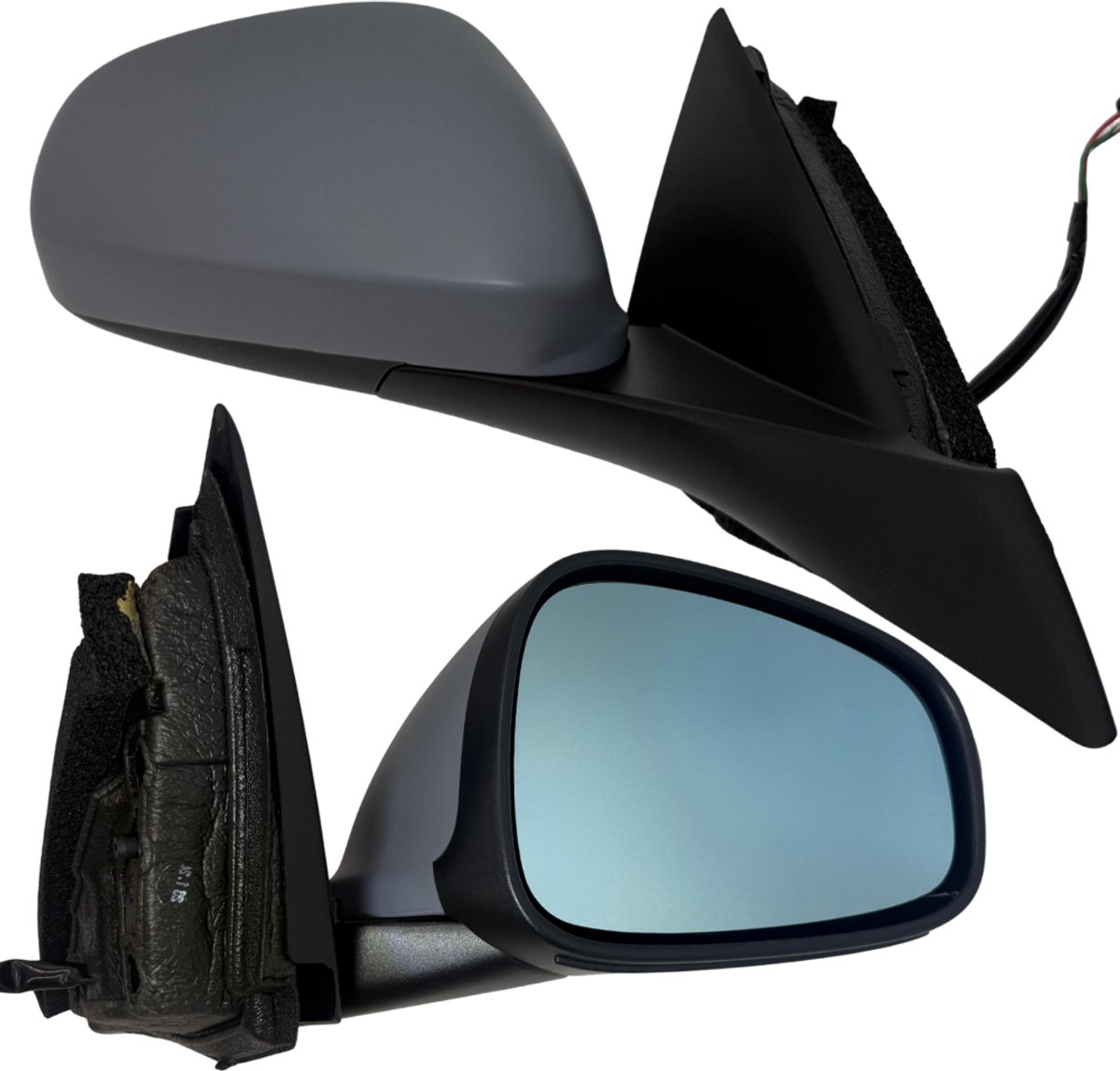 BILMAX Rechter Buitenspiegel Vervanging voor Alfa Romeo Giulietta (940) 2010–2020, Elektrisch Verstelbaar, Verwarmd, Blauw Getint Glas, Met Temperatuursensor, Gegrond, 7-Pins (Passagierszijde)