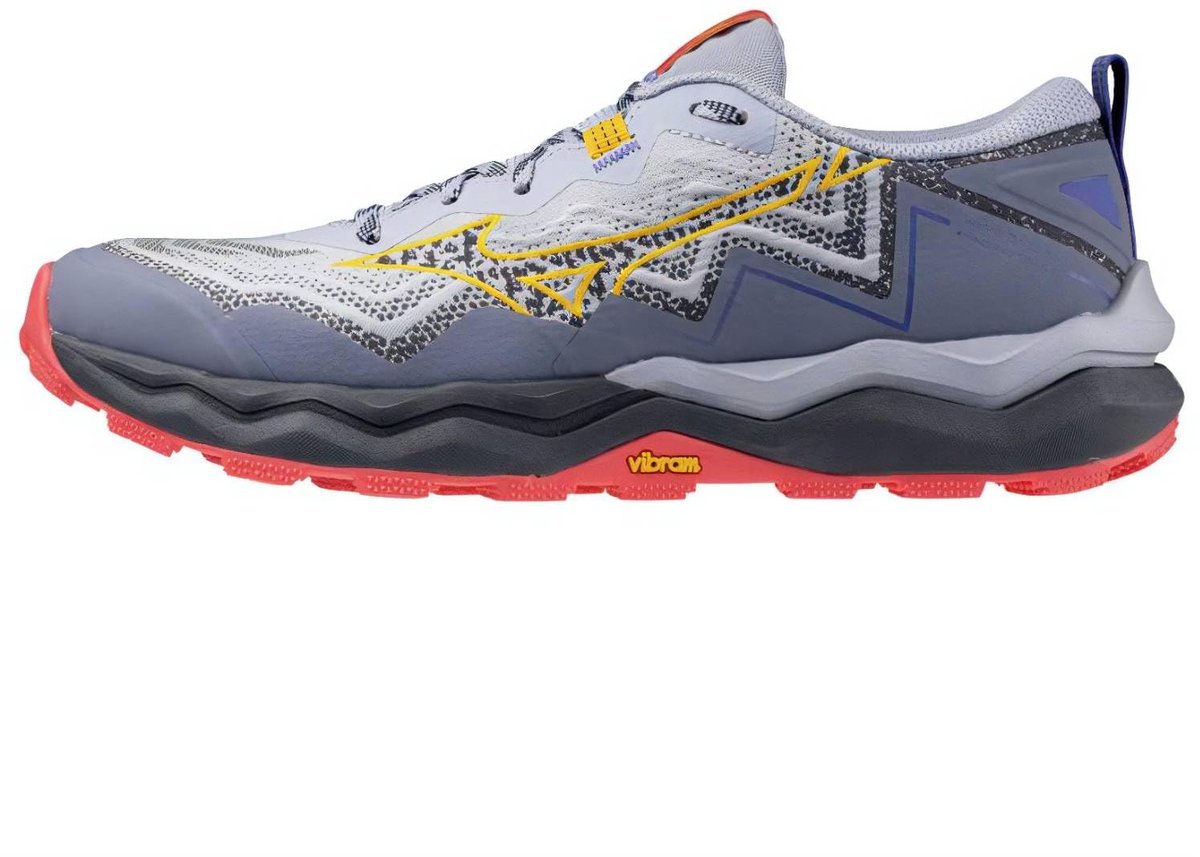 MIZUNO WAVE DAICHI 9 WOS - Trail Hardloopschoenen - Icelandic Blue/Citrus/Calypso Coral - 7.5