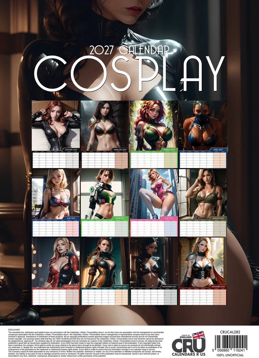 Cosplay A3 Kalender 2027
