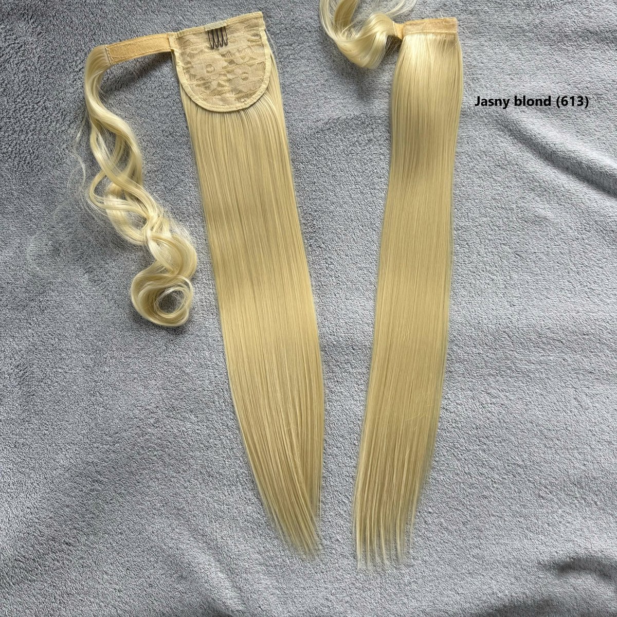 Clip-in Paardenstaart Blond 60cm Synthetisch Haar