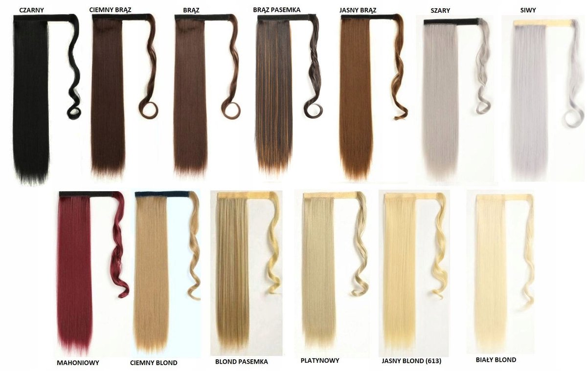 Clip-in paardenstaart 60 cm - Lichtblond, synthetisch, natuurlijk uitziend