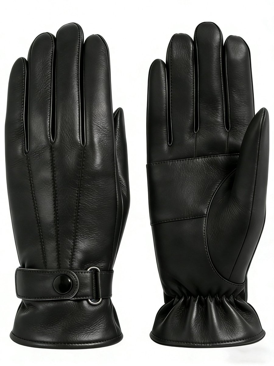 Elzusha - Leren Winter Handschoenen voor Mannen met Touchscreen