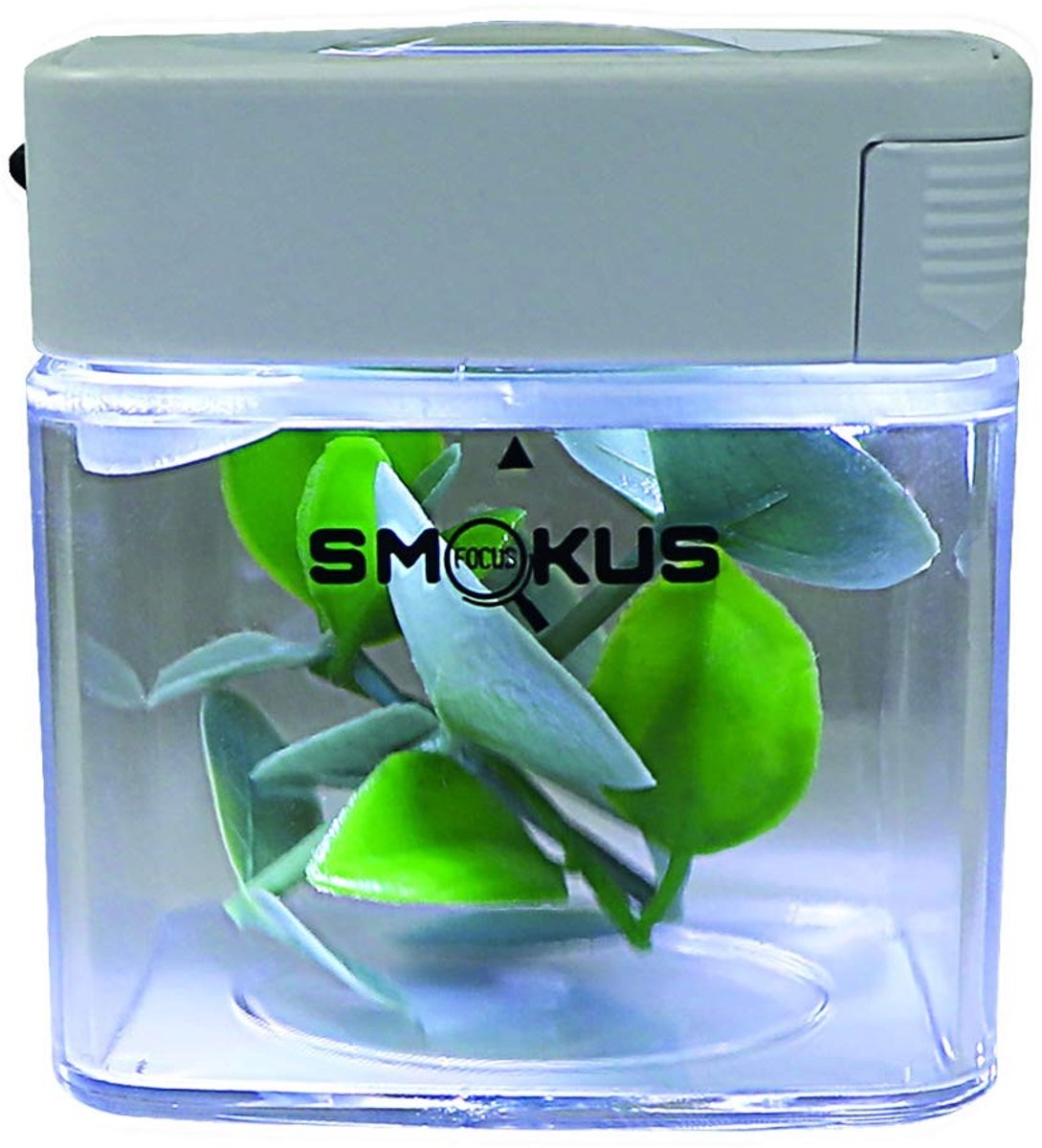 Elzusha - Luchtdichte Opslagpot met Vergrootglas en LED Verlichting - Stash Jar in Wit