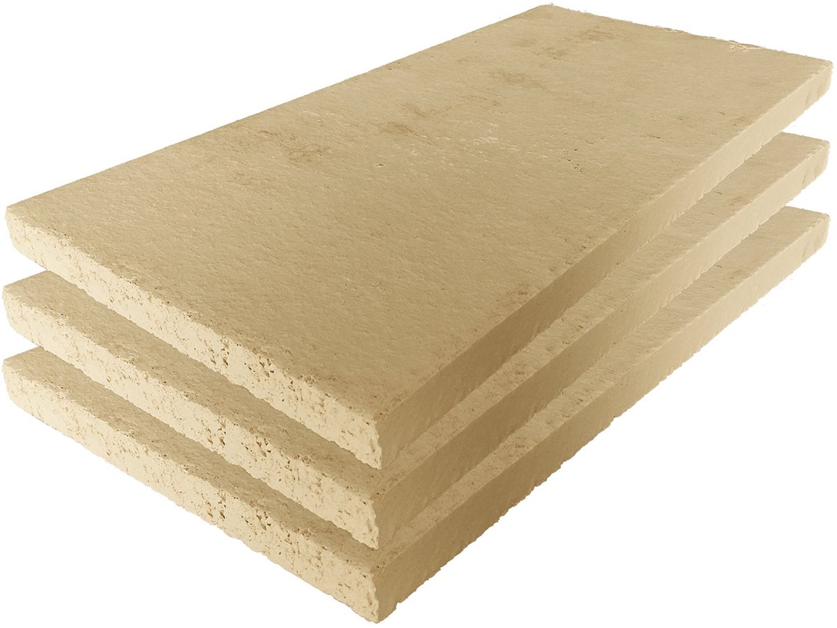 Elzusha - Chamotte Plaat 40 x 20 x 3 cm (Set van 3)