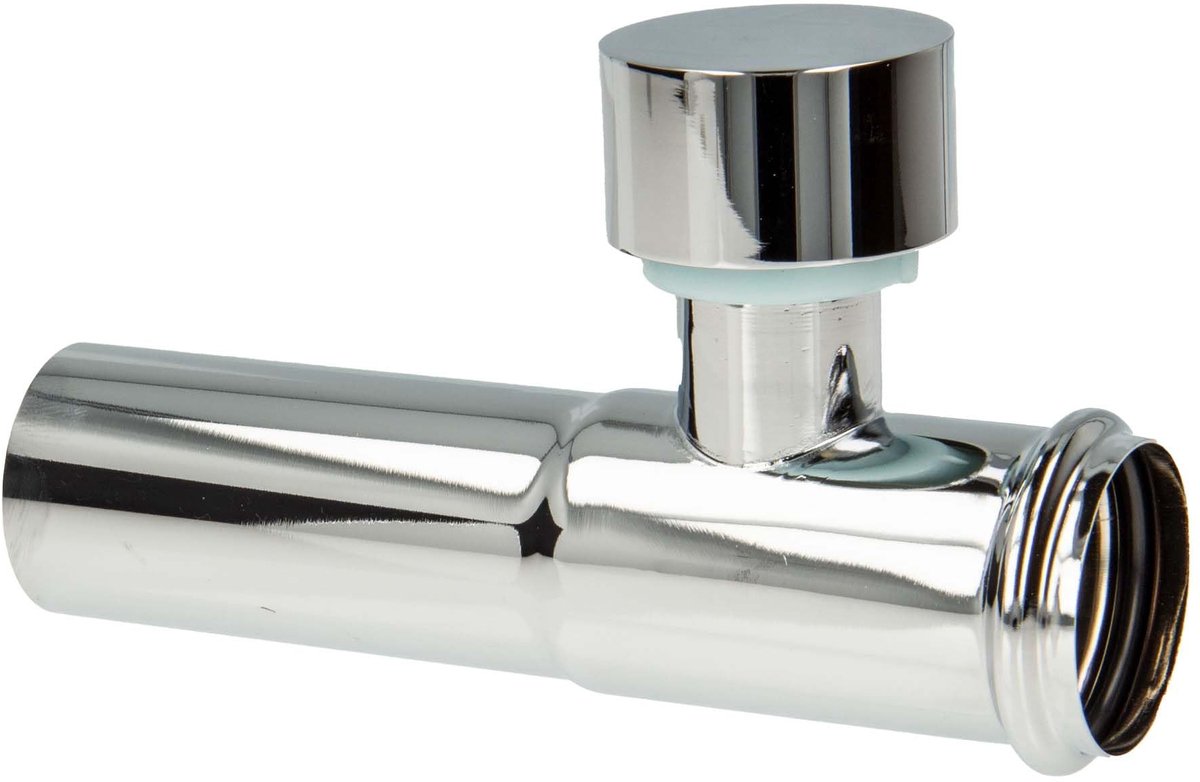 Elzusha - Verlengbuis 125 mm, Ø 32 mm, Chroom, Met Luchtklep