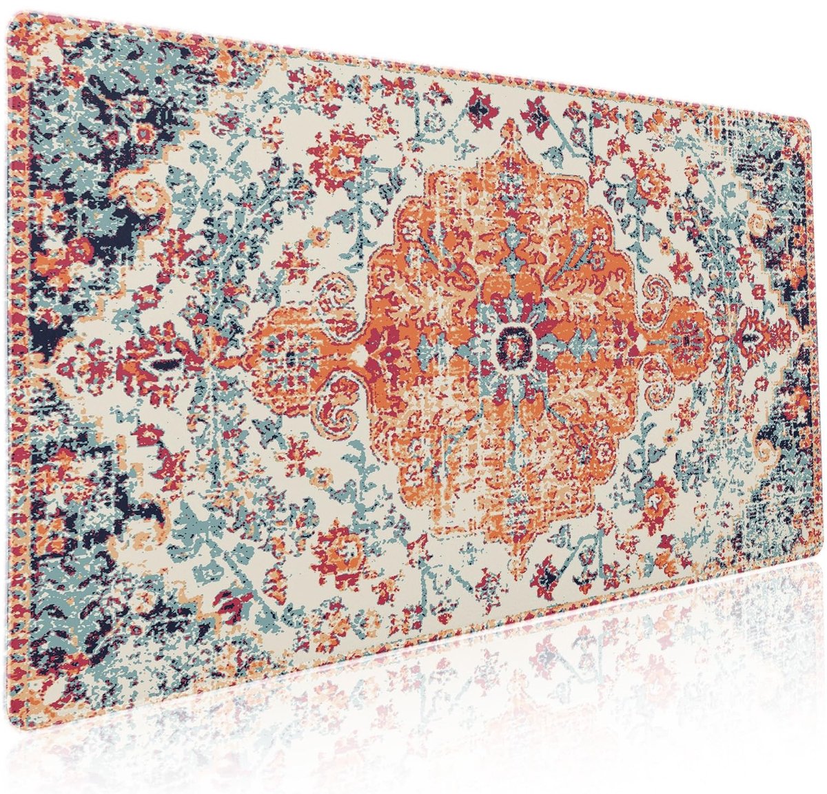 Elzusha - Boho Gaming Mouse Pad XXL - Vintage Carpet Design met Non-Slip Rubber Onderkant