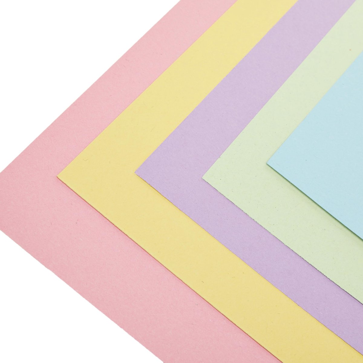 House of Card en Papier Rainbow A4 220 GSM Pastel Gekleurde Kaart (Pack van 50), HCP203, Geel, Blauw, Groen, Lila - ShopVlot