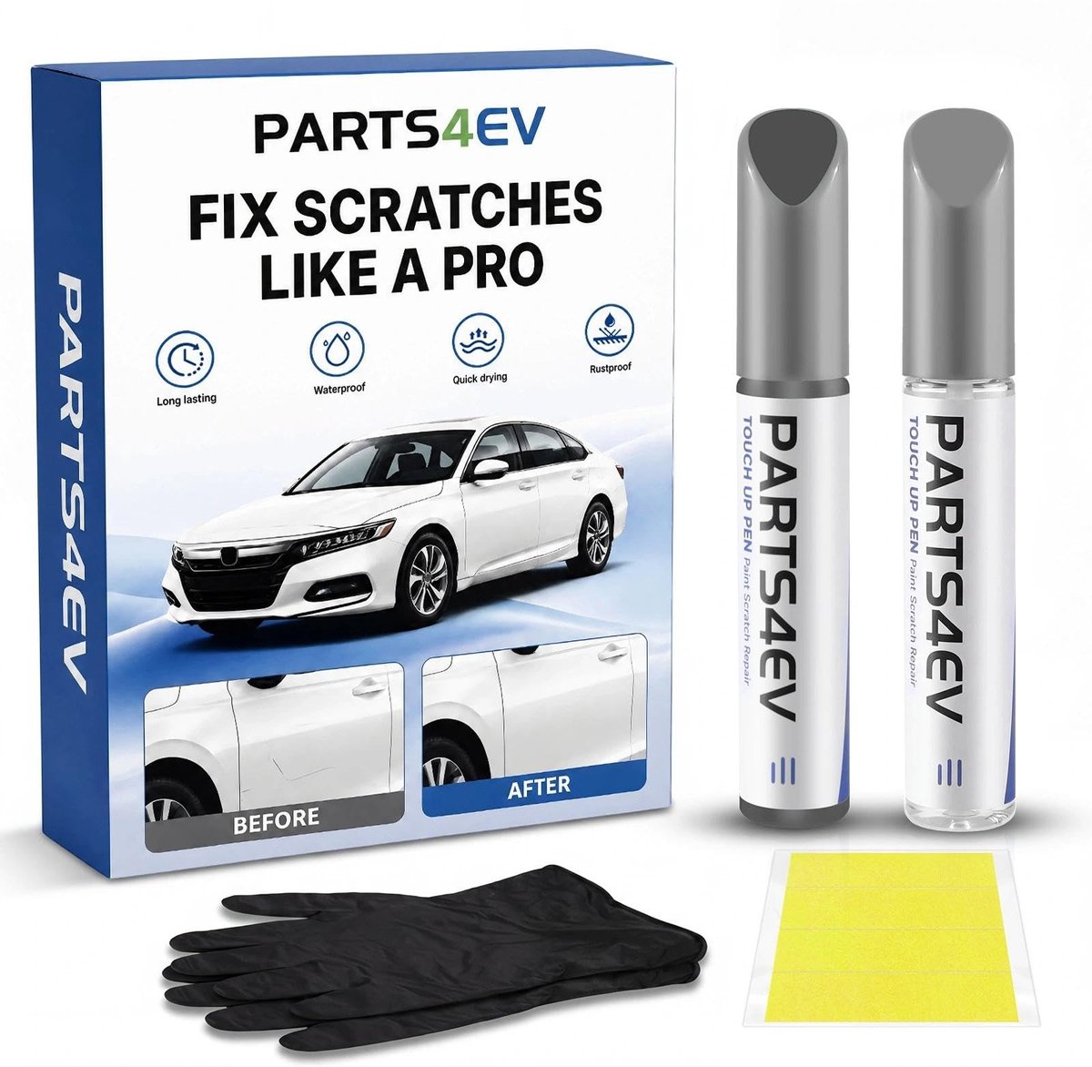 Elzusha - Reparatieset Lakstift met 2K Blankelak voor Nissan Pantsermetaal (KAD)