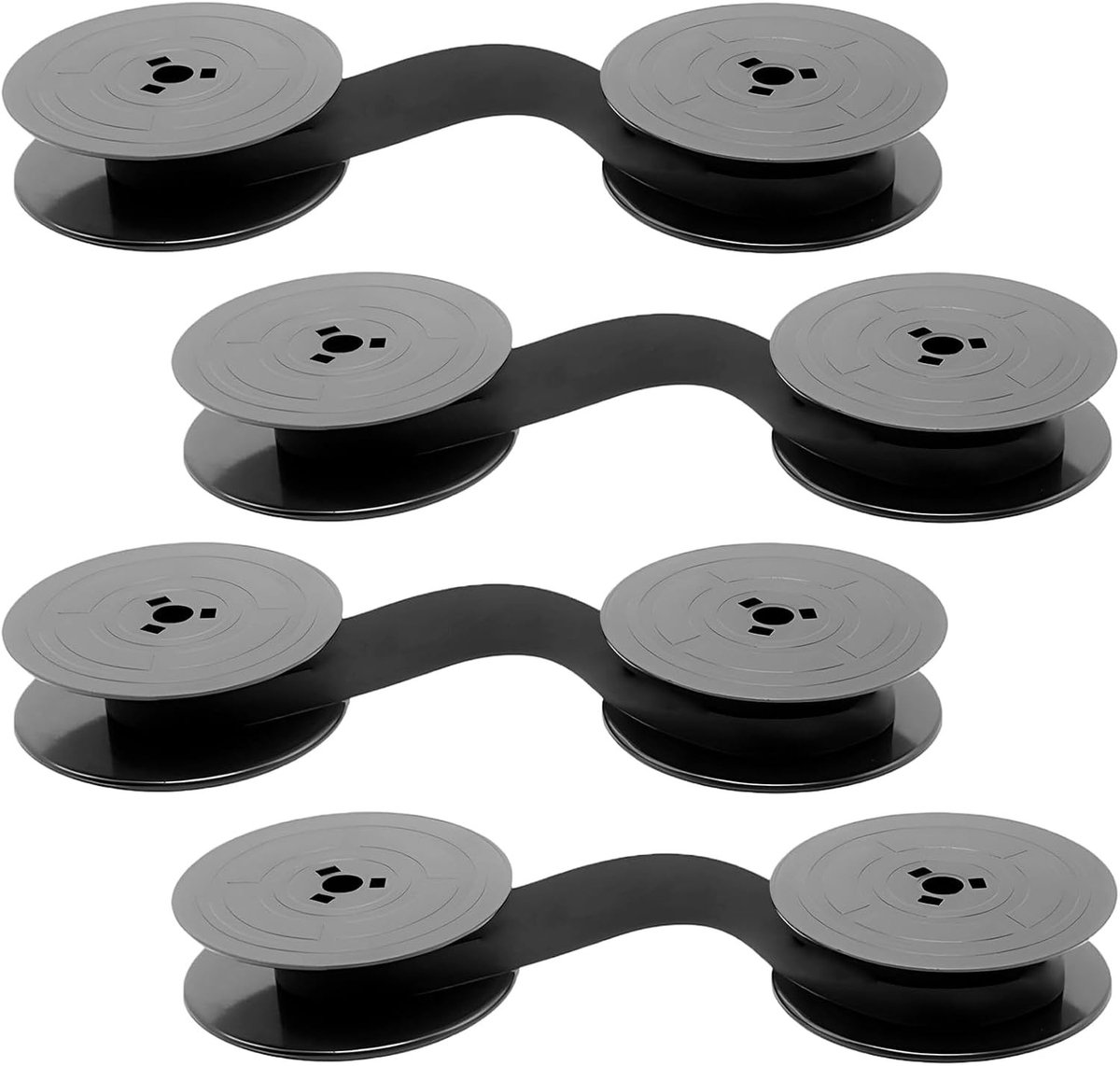 Zwarte inktlint voor typemachines, 8 m lang, 52 mm diameter, compatibel met diverse modellen voor scherpe afdrukken