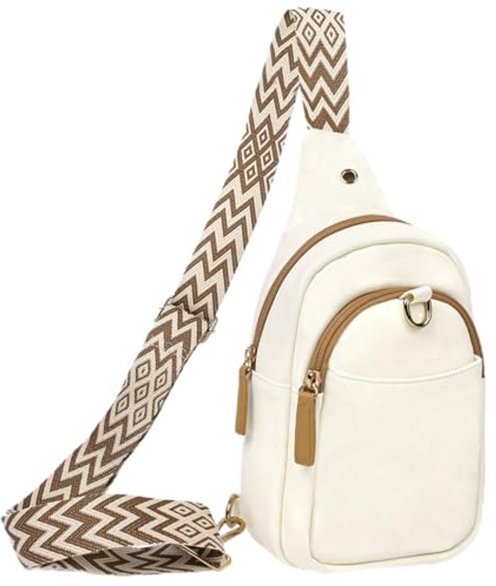 Dames Schoudertas, Kleine Crossbody Tas met Anti-Diefstalrits, Verstelbare Schouderband en Meerdere Vakken voor Reizen