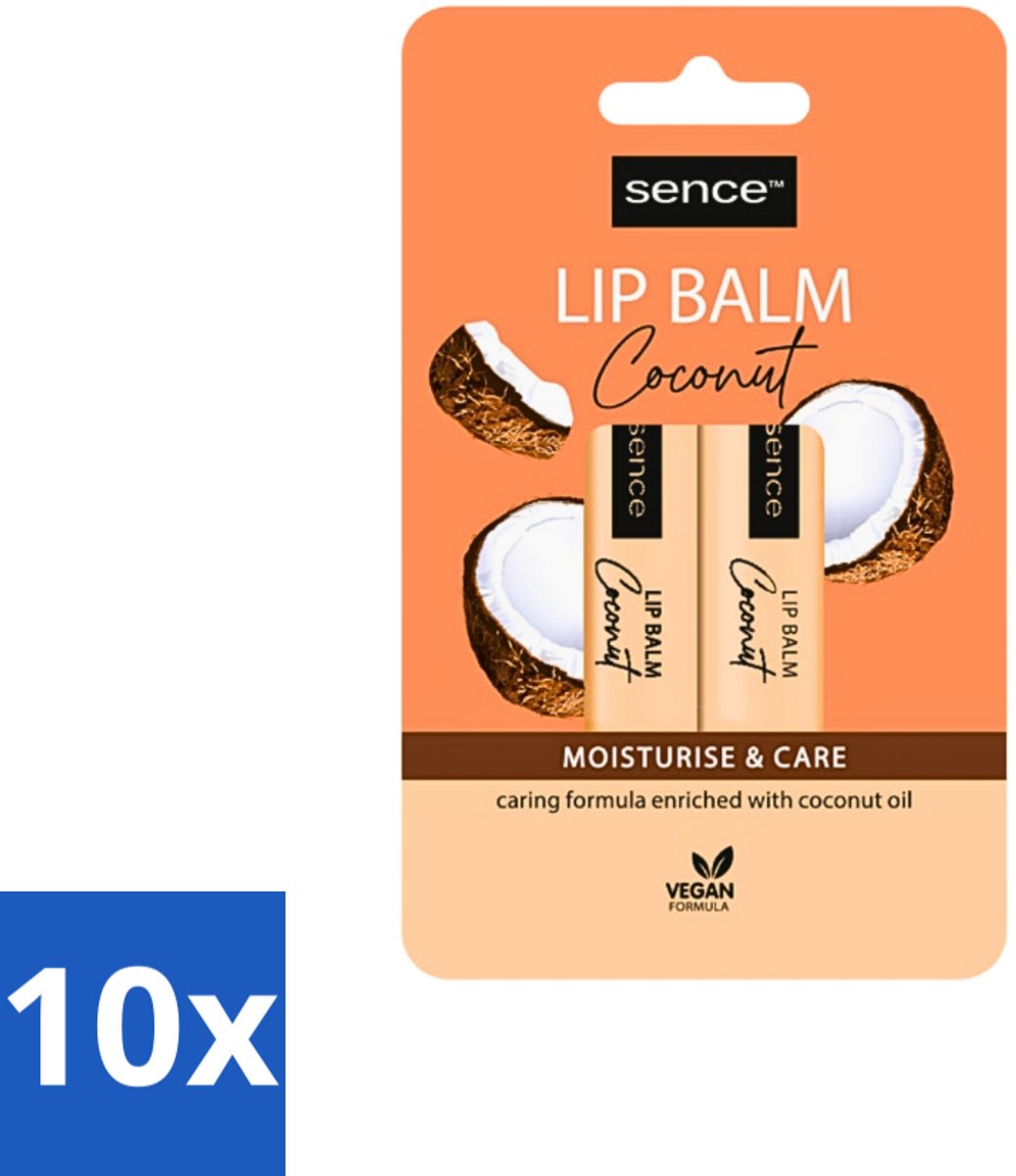 Sence - Moisturise & Care - Lippenbalsem Duo - Verzorgend - 2 x 4,3 g - Bulkverpakking - 10 stuks