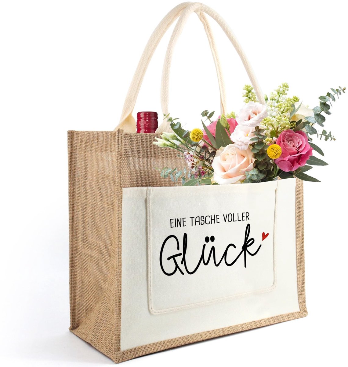 Solidchoice - Jute Tas voor Vrouwen met Unieke Print
