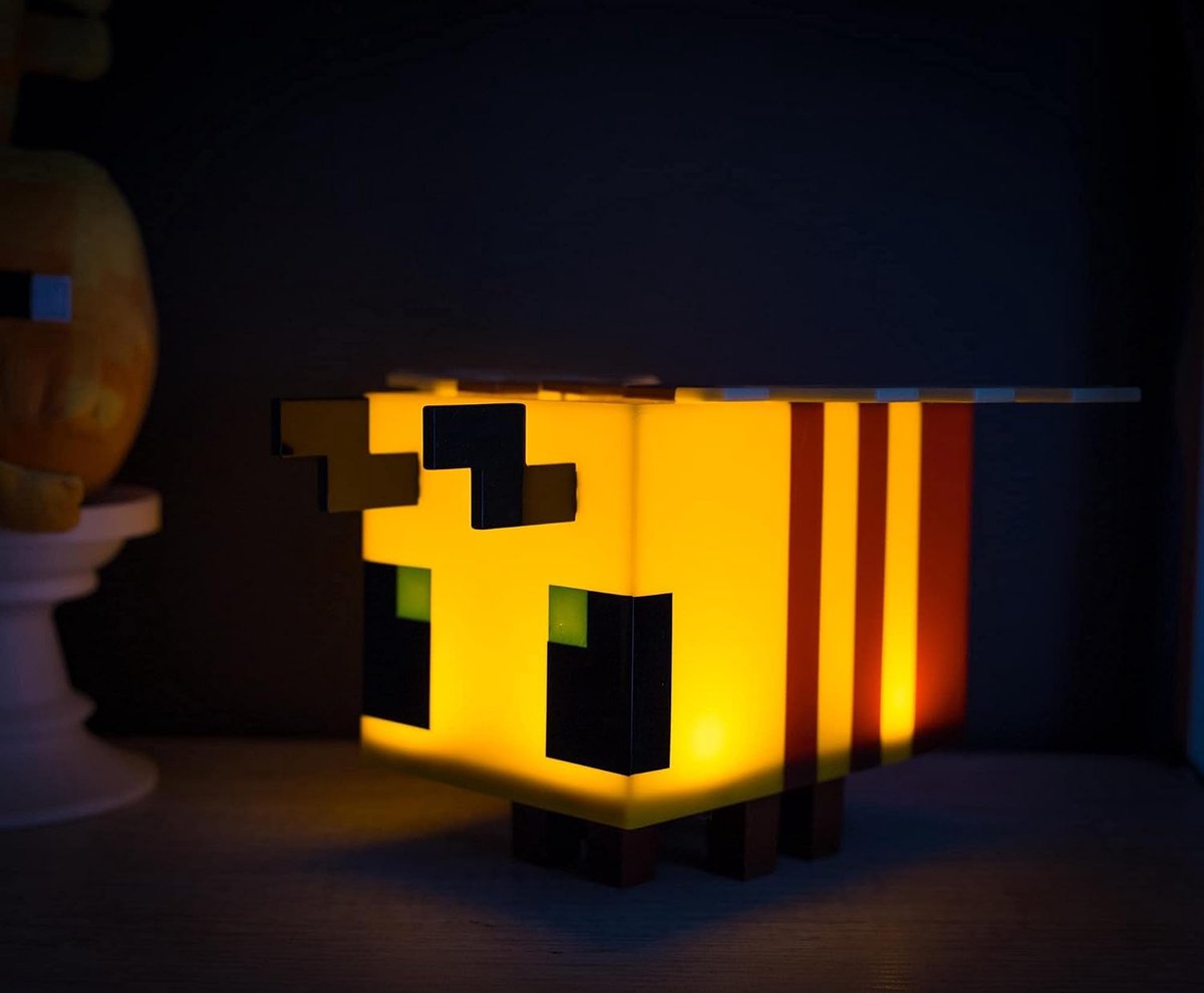 Gele Bij Nachtlampje 12,7 cm, Decoratieve LED Sfeerlamp, Schattig Dierfiguur, Dimbaar Nachtlicht voor Kinderkamer, Slaapkamer en Bureau