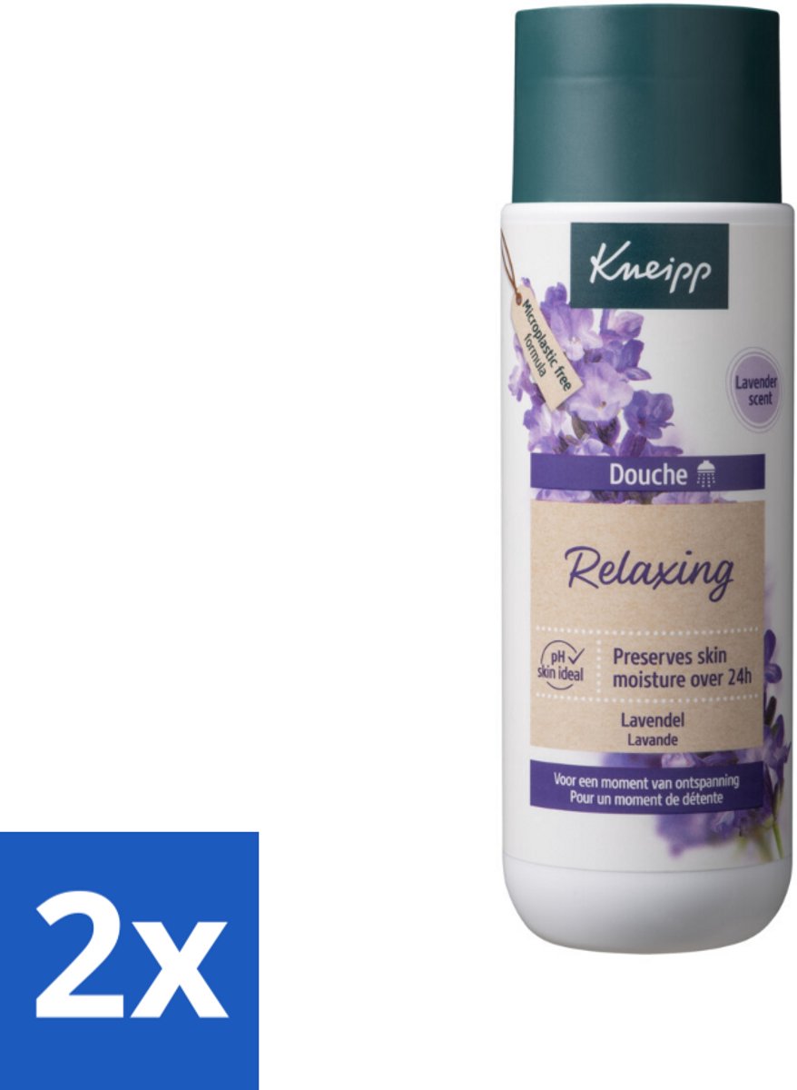 2 x Kneipp Douche Relaxing 200 ml - Douchegel - Ontspannende Geur - Lavendel - Stress Verlichten - Huid Verzorging
