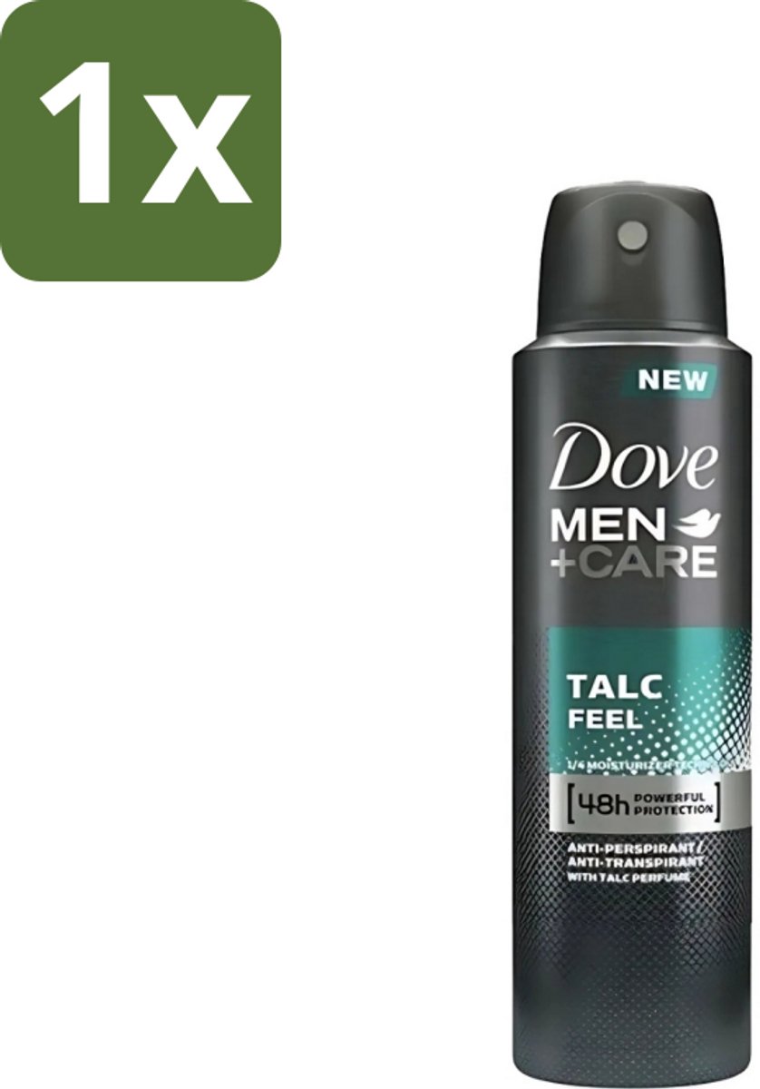 1 x Dove - Deodorant - Men Care Talc Feel - Zachte en verzorgende bescherming - 150 ml - Deodorant Spray - Zweetbescherming - Frisheid - Huidbescherming - Men Care