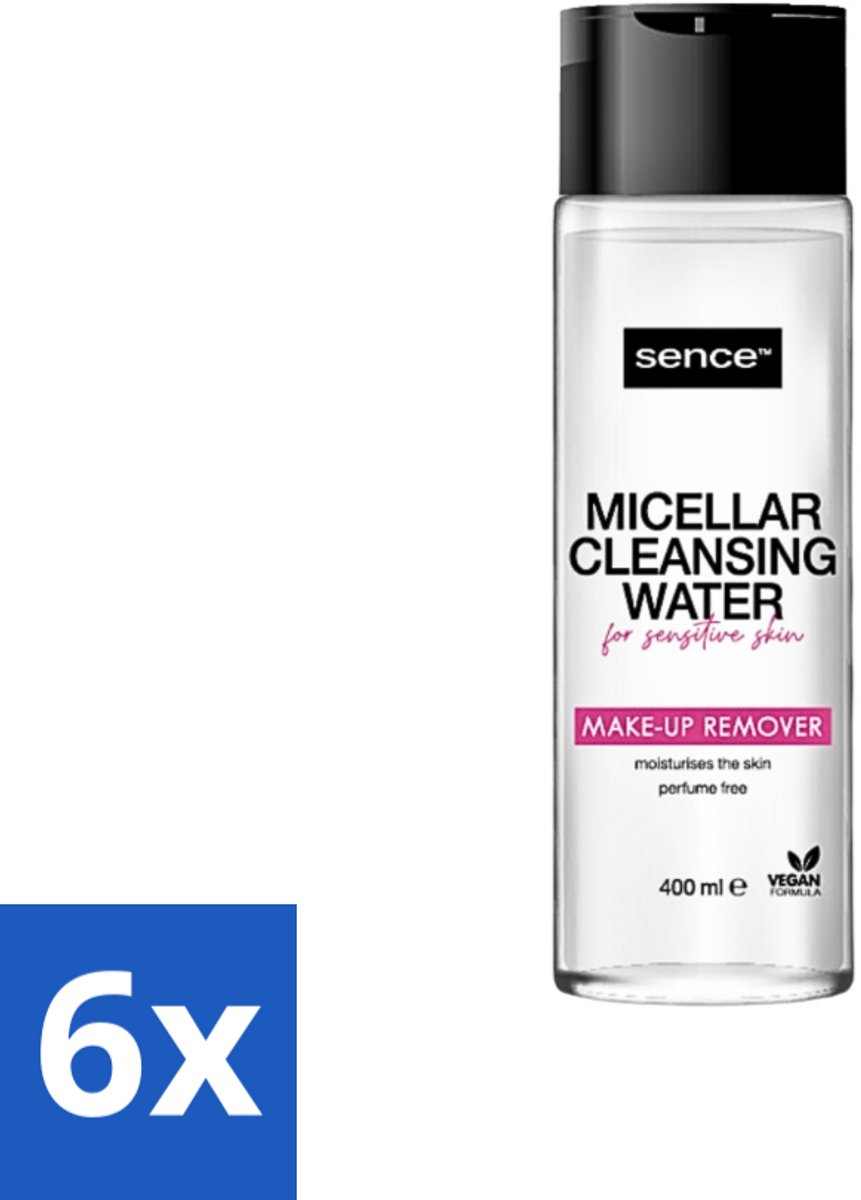 6 x Sence - Gevoelige Huid - Micellair Water - Make-up Remover - 400 ml - Gevoelige Huid - Make-up Remover - Micellair Water - Hypoallergen - Parfumvrij