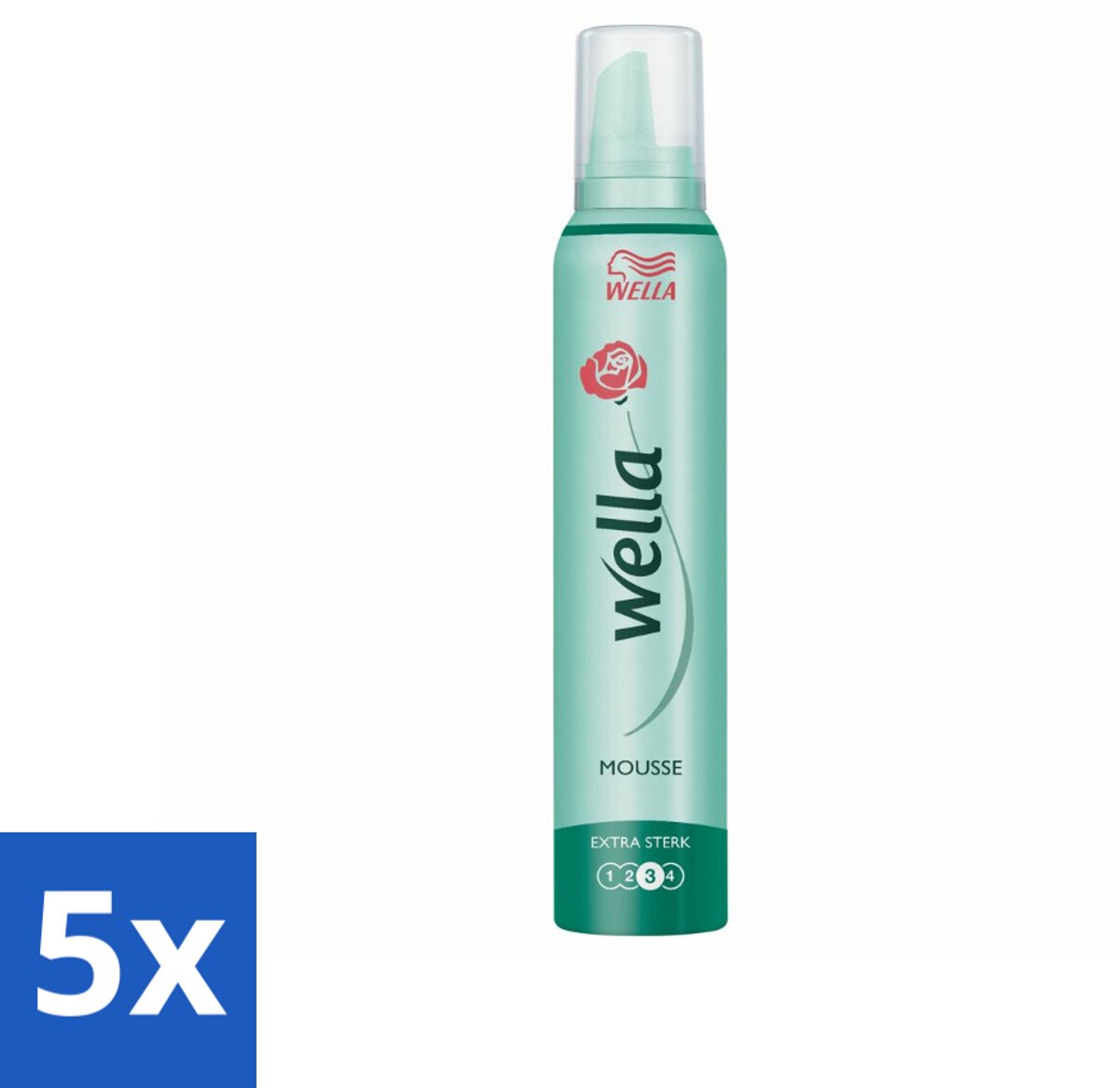 5 x Wella Extra Strong Hold Haarmousse 200 ml - Haarmousse - Versteviging - Stevigheid - Flexibiliteit - UV Bescherming