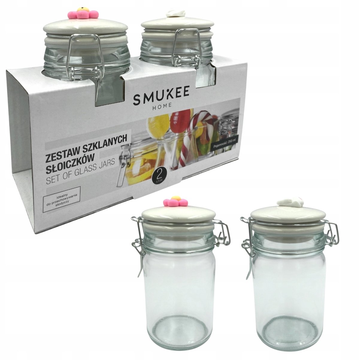 Smukee Home Glazen Potjes Set 2x 250ml - Sierlijk & Praktisch