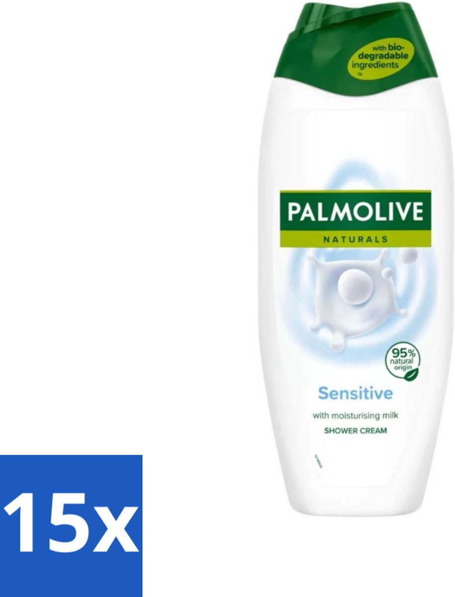 Palmolive Naturals - Douchegel - Sensitive - Voor Gevoelige Huid - 500 ml - Bulkverpakking - 15 stuks