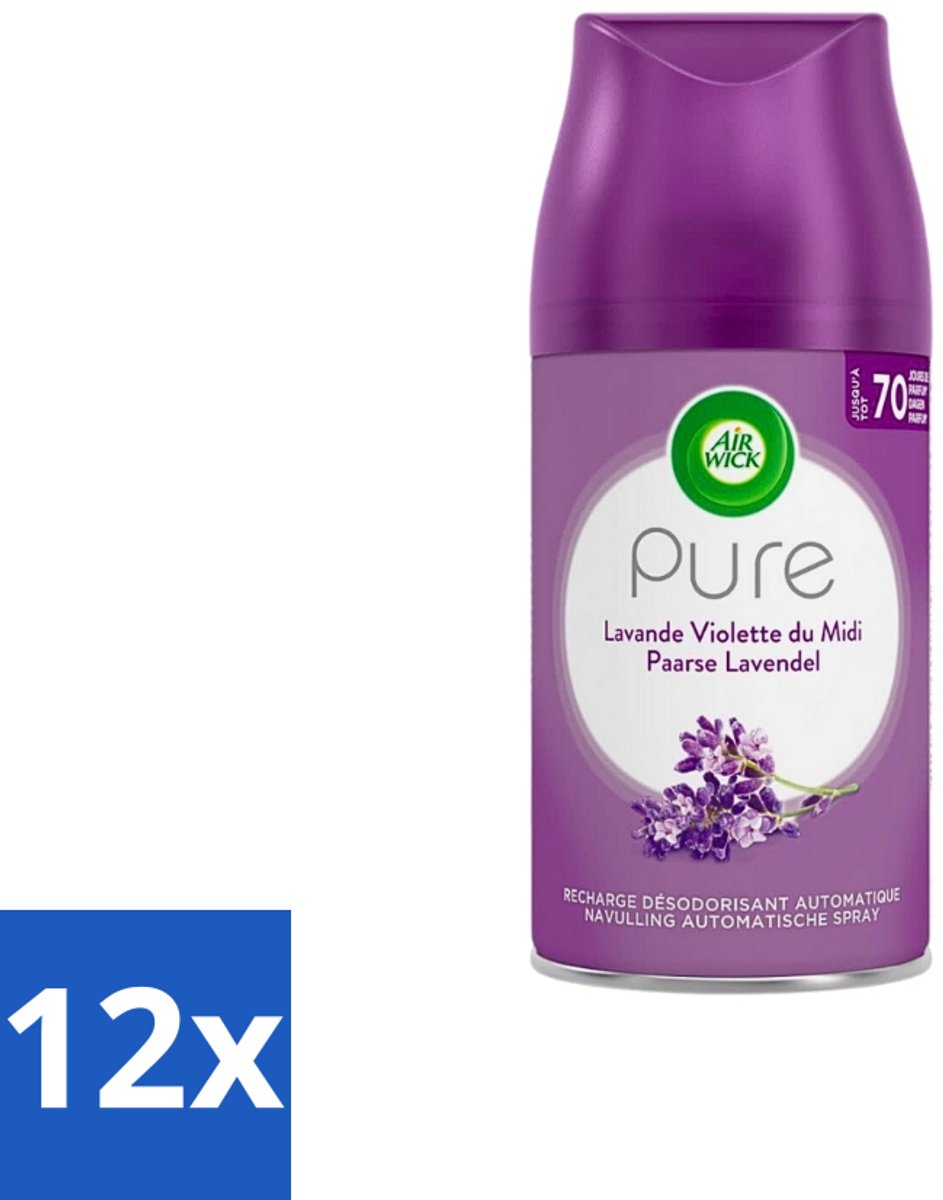 Air Wick Freshmatic - Luchtverfrisser Navulling - Pure Fresh Lavendel - 250ml - Voordeelverpakking - 12 stuks