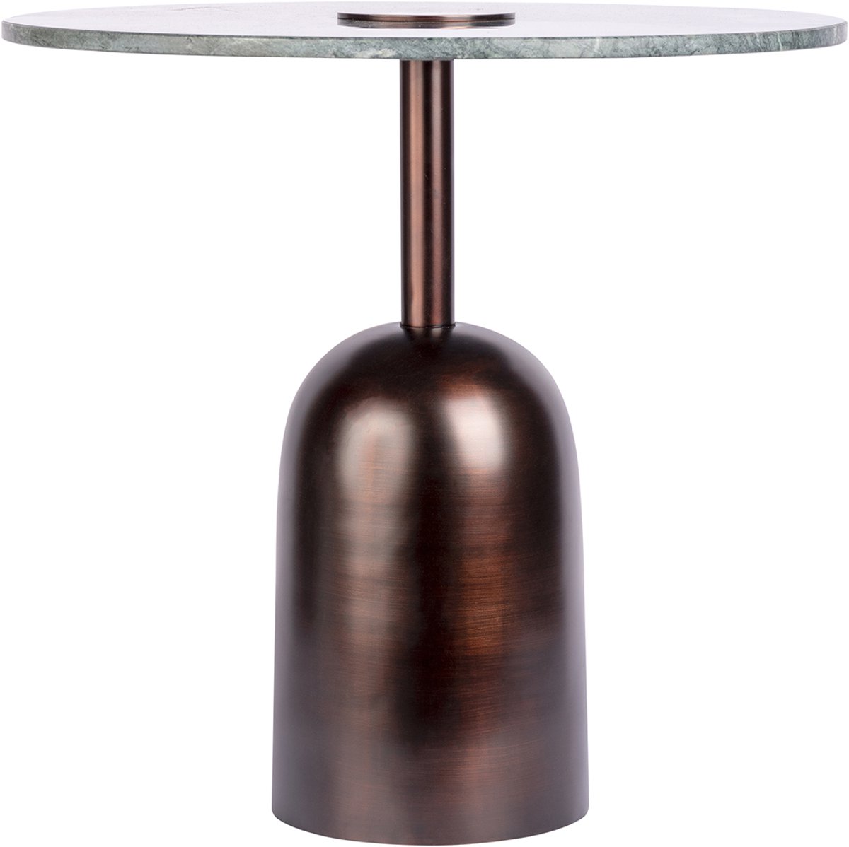 Padiro ronde bijzettafel Ø 47 x 47 cm - groen - Modern Art-Déco Glamour Look - met marmerpatroon - roestvrij stalen onderstel