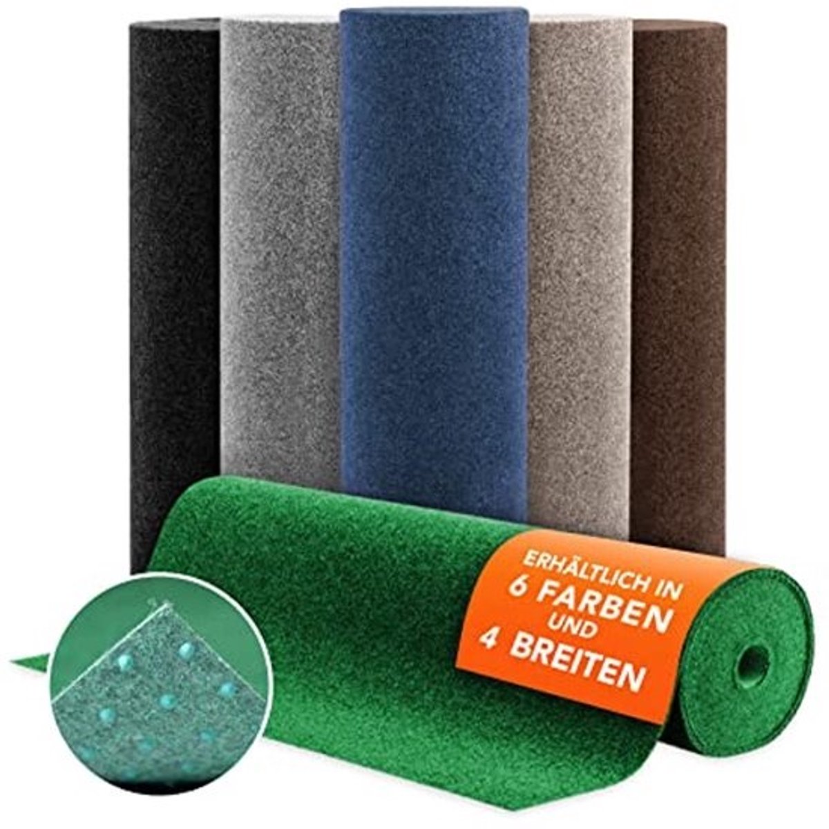 Grastapijt voor Balkon en Terras - Onderhoudsvriendelijk Kunstgras in Antraciet en 5 Kleuren Beschikbaar, 100 x 100 cm
