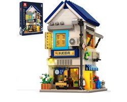 Reobrix 66506 BBQ-restaurant bouwset incl. verlichtingen | Classic Creator Modular Building | Expert Architecture Modelbouw | Educatief STEM Speelgoed voor volwassenen & kinderen | Bouwdoos met 1389 bouwstenen
