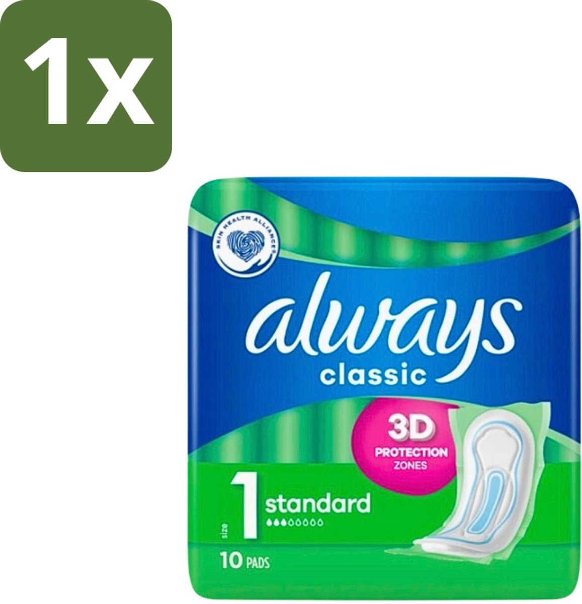 Always Classic - Maandverband - Standaard - 3D Bescherming - 10 Maandverbandjes - 1 stuk
