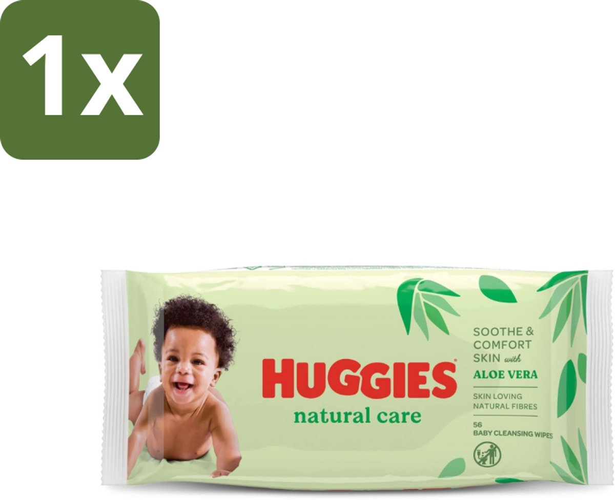 Huggies - Billendoekjes - Huidvriendelijk - Met Aloë Vera - 56 Babydoekjes - 1 stuk