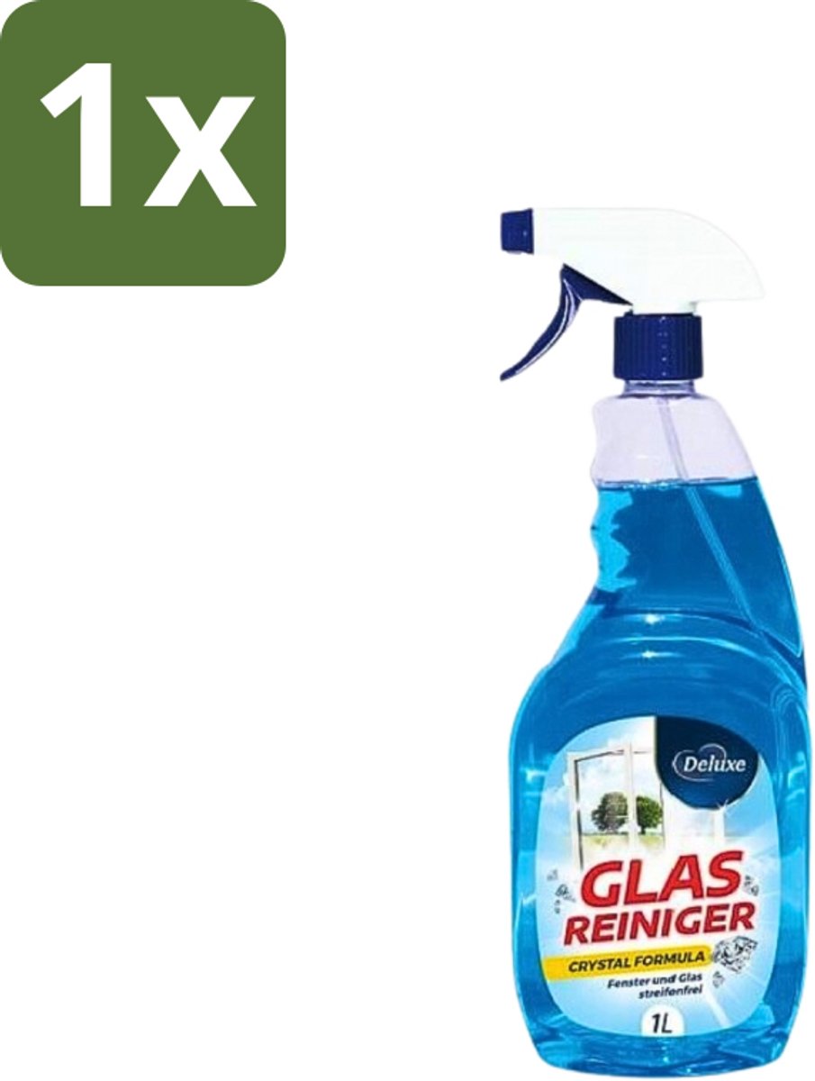 Deluxe - Glasreiniger - Crystal Formule - Streeploze Glans - 1L - 1 stuk