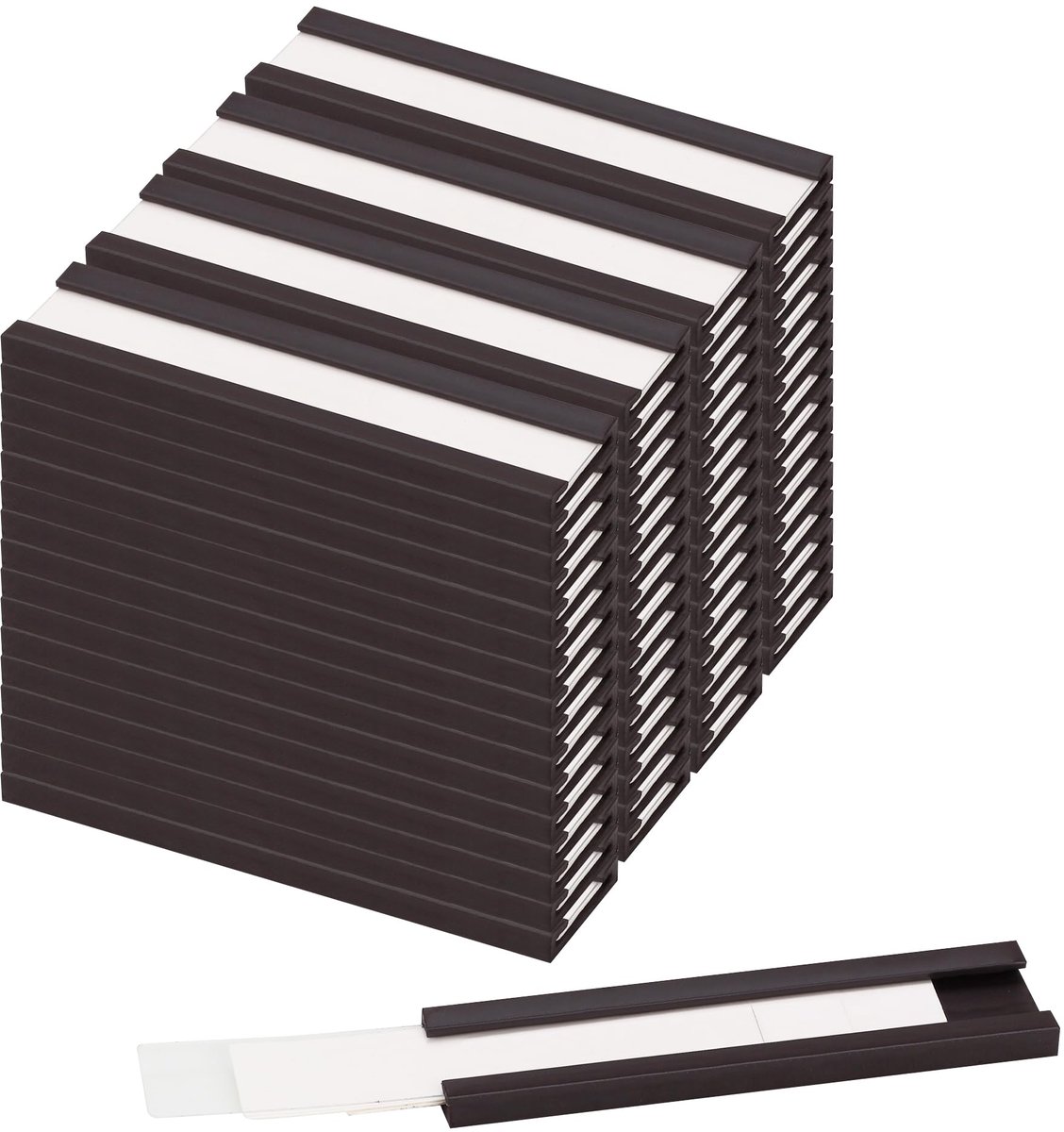 LLPT Magnetische labelhouder - 12,7 mm x 50 mm - 50 verpakkingen C-kanaal - ShopVlot