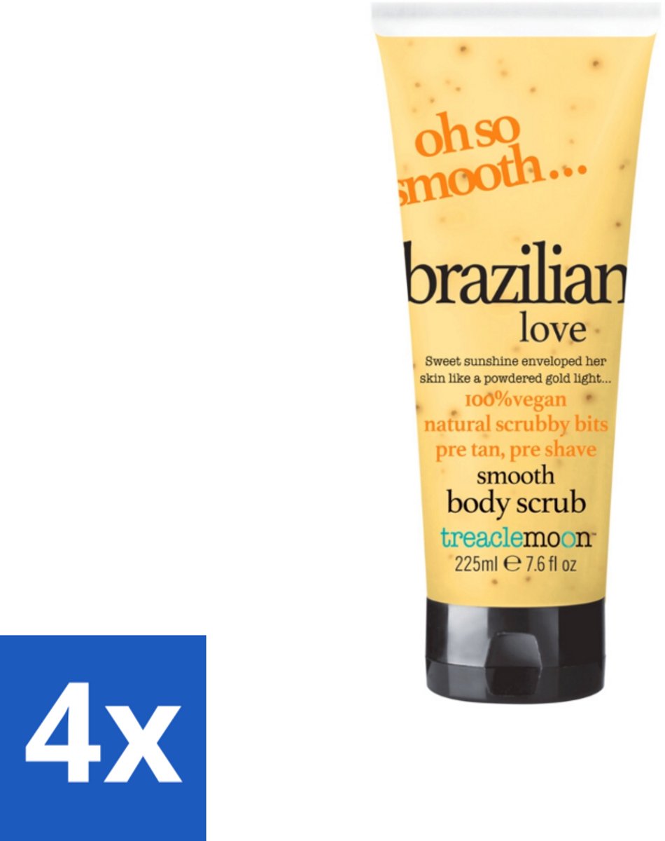 Treaclemoon – Body Scrub – Brazilian Love – 225 ml - Voordeelverpakking - 4 stuks