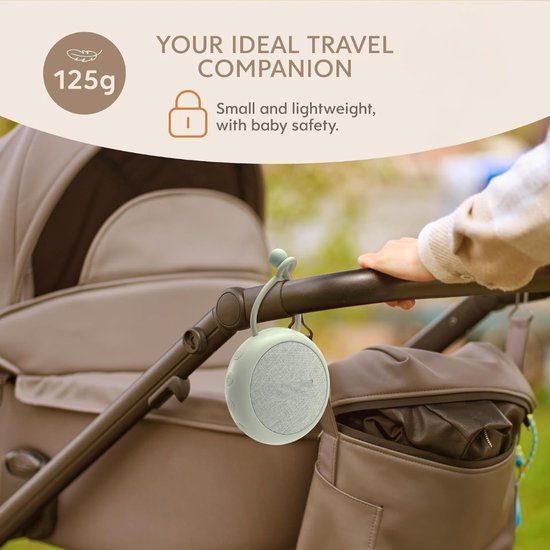 Verte White Noise Machine - Groen - Slaapliedje Voor Baby's - Nachtlampje En Witte Ruis Om Baby's Te Laten Slapen - 15 Geluiden - Oplaadbaar Via USB van Verte — afbeelding 3