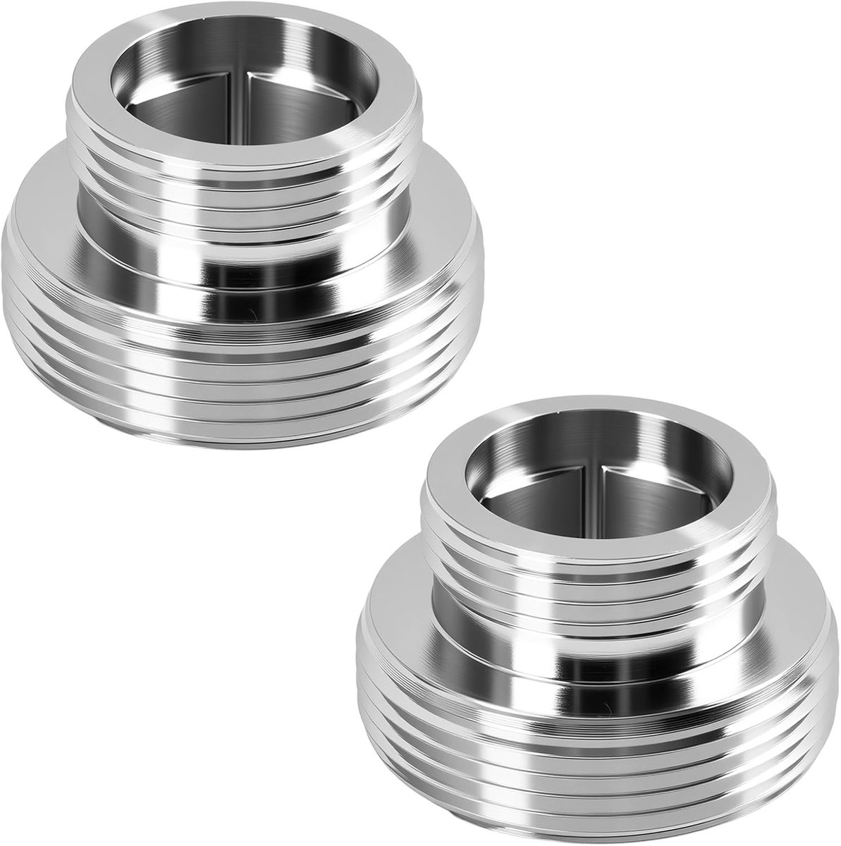 Set van 2 metalen kraanadapters - reductie van 16mm naar 22mm en 22mm naar 16mm voor keukenkraan, filters en slangen