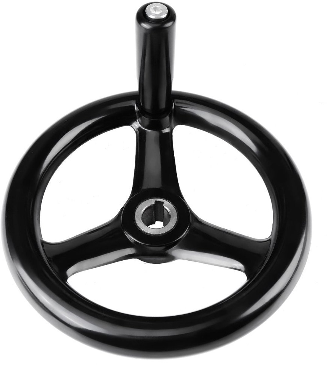 Ronde Handwiel 18 * 200mm met 3 Spaken en Draaigreep voor Industrieel Gebruik, Geschikt voor Freesmachines en Slijpmachines