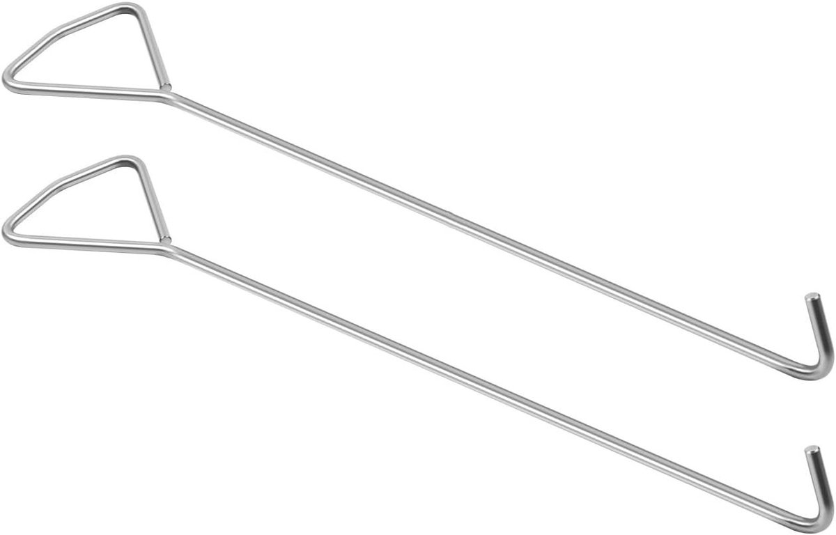 2 Stuks 100 cm RVS Duct Deksel Lifters, Putdeksel Haken en Kanaal Haken voor Duct Covers en Accessoires