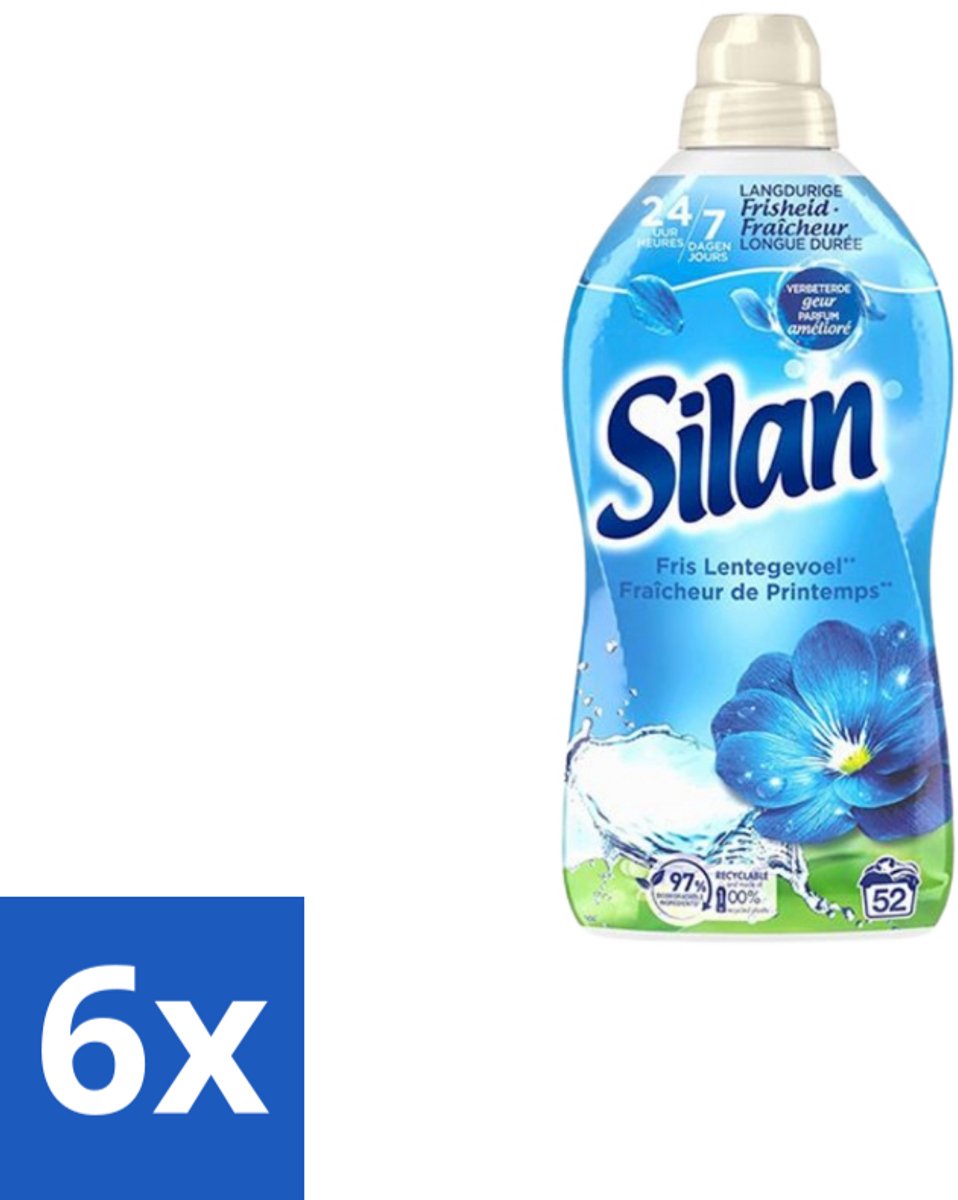 Silan – Wasverzachter – Classic Blue Fris Lentegevoel – 1144 ml - Voordeelverpakking - 6 stuks