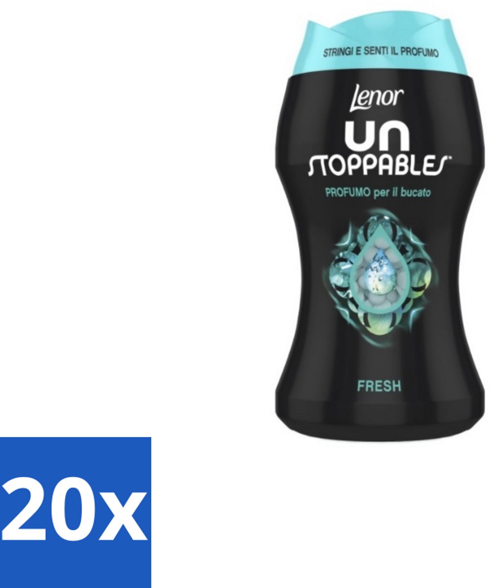 20 x Lenor Unstoppables – Geurbooster – Fresh - 10 Wasbeurten - 140 g - Geurbooster Was - Frisheid Was - Geurparels Was - Wasgeur - Frisheid Kleding
