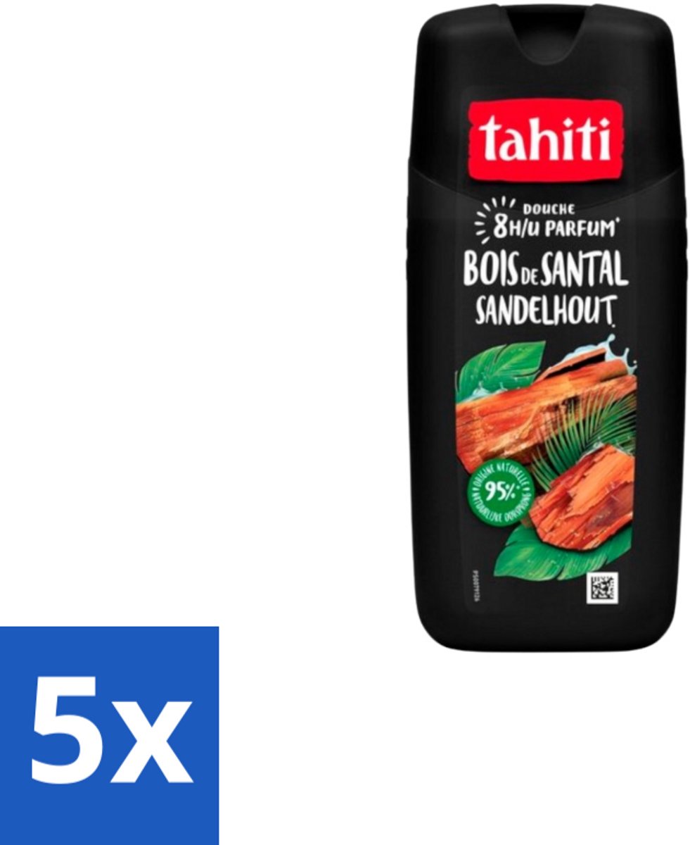 Tahiti – Douchegel – Sandelhout - 315 ml - Bulkverpakking - 5 stuks