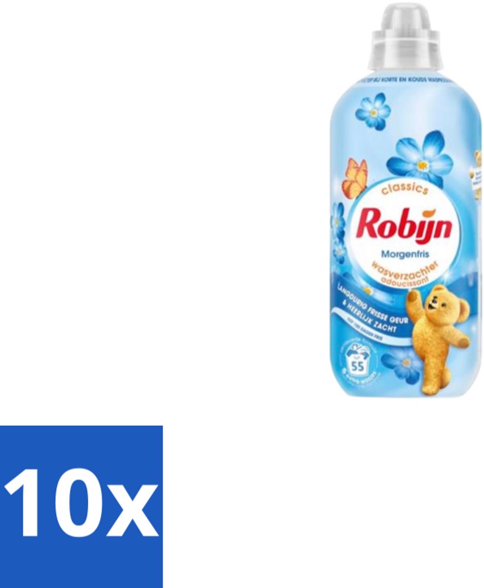 Robijn – Wasverzachter – Morgenfris – 1,1 L - Bulkverpakking - 10 stuks