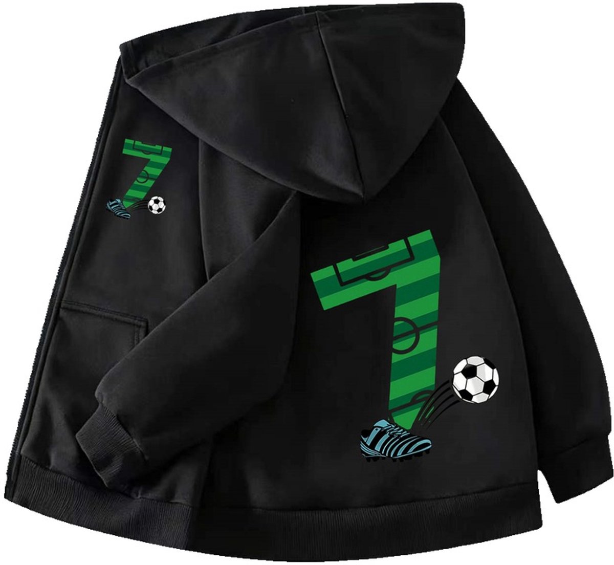 Currero Vest Jongens Met Rits Sweater Jongen Cardigan Gebreid Sweaters Hoodie Warme Trui Lange Mouw 5-6 Jaar Zwart