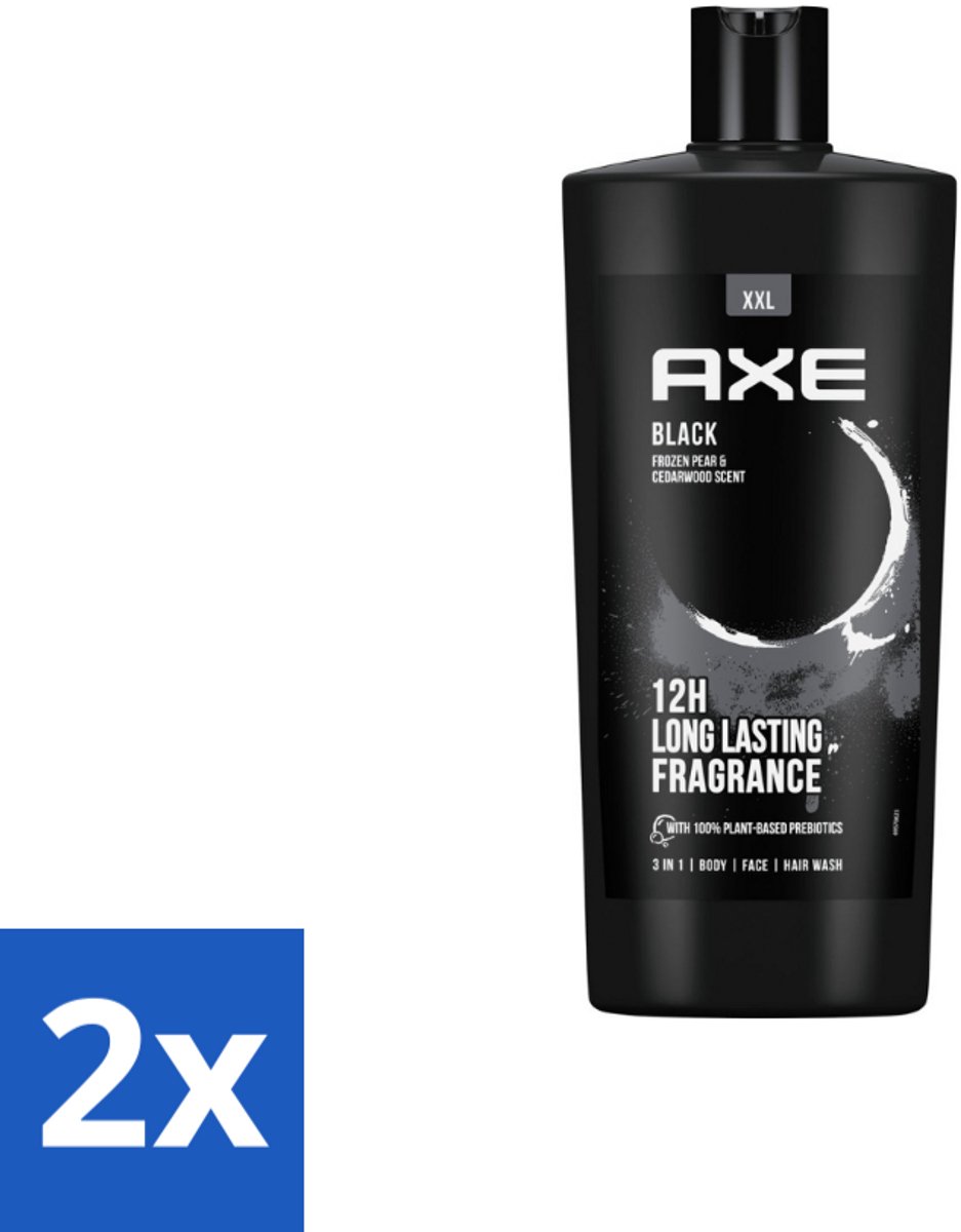 AXE – Douchegel – Black – 700 ml - Voordeelverpakking - 2 stuks
