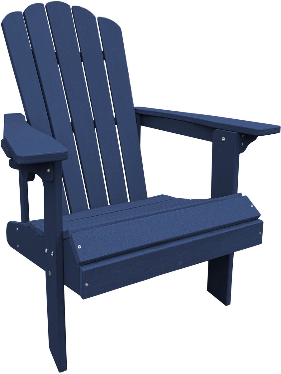 UNUS® Adirondack tuinstoel Lino donkerblauw gerecycled HDPE weerbestendig