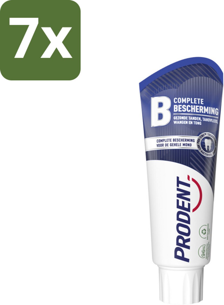 Prodent – Tandpasta – Complete Bescherming – Pro-Zinc Technologie – 75 ml - Bulkverpakking - 7 stuks