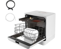 Tafelvaatwasser - Mini vaatwasser - Vaat Reinigen - Zonder wateraansluiting - 43 cm breed - Wit