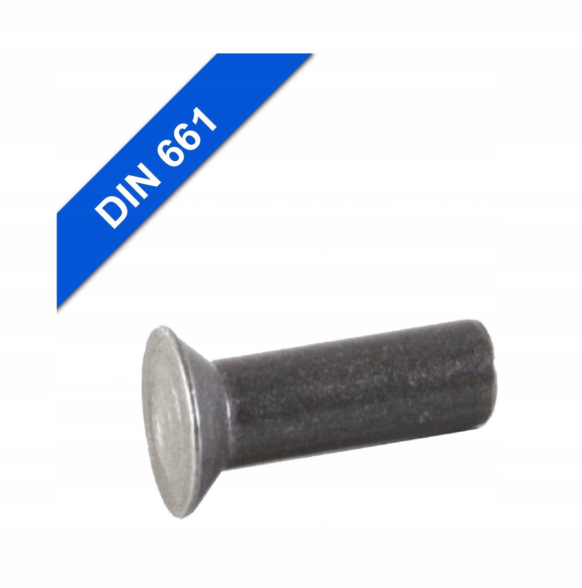 500x DIN 661 Klinknagels Staal 5x25mm - Onbehandeld