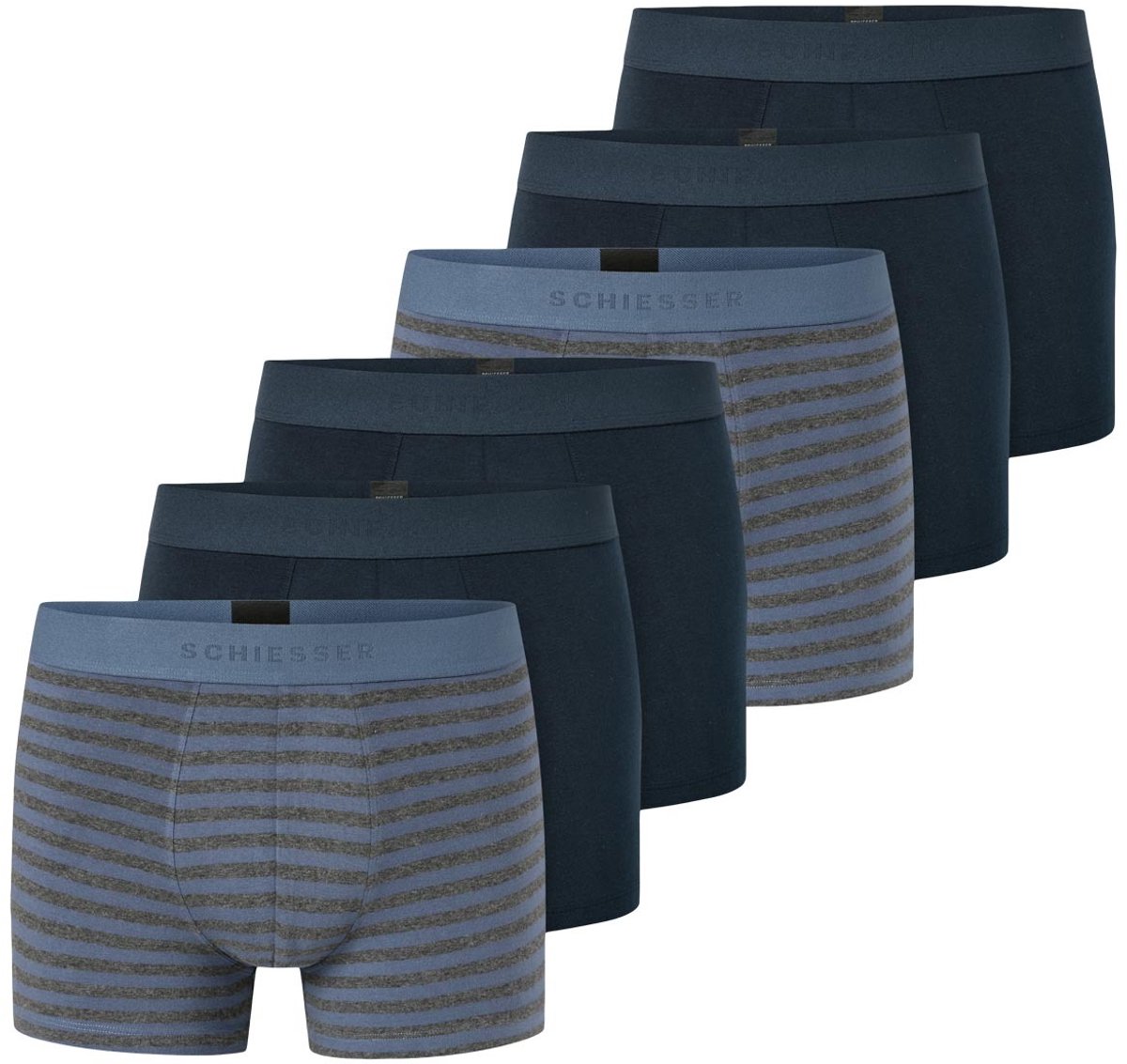 Schiesser Heren retro short / pant 6 pack 95/5 Cotton