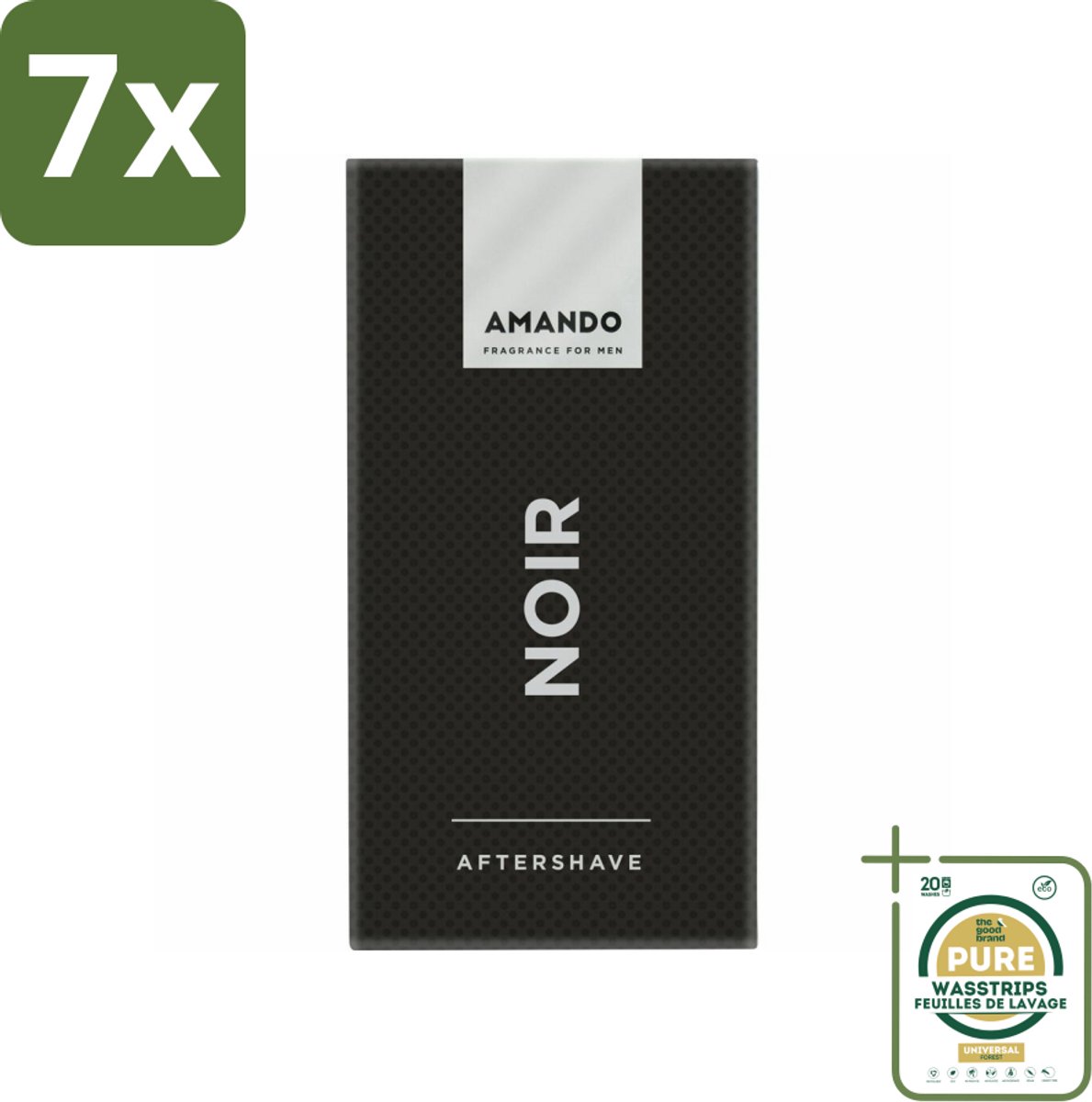 7 x Amando Noir Aftershave 50 ml - Grootverpakking - Aftershave - Aftershave Voor Mannen - Scheren - Huid Verzorging - Scheren Na