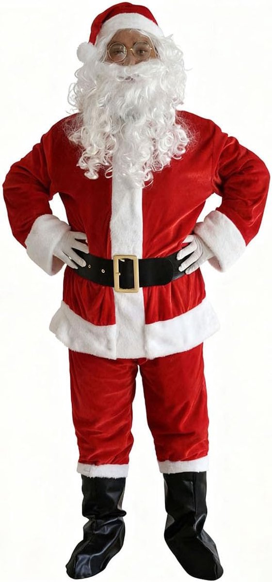 volwassen heren jurk Santa Claus Unisex Cosplay Santa Claus Christmas Suit Cosplay (L)