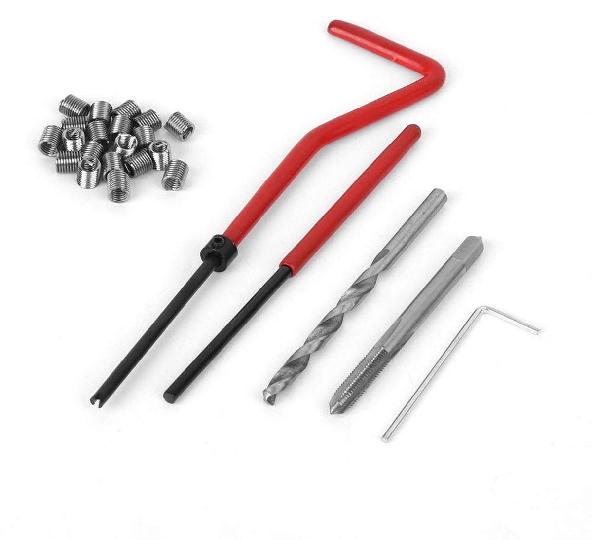 25-delige Schroefdraadreparatieset M4 met Doorzichtige Plastic Doos voor Verwerkingsmachines